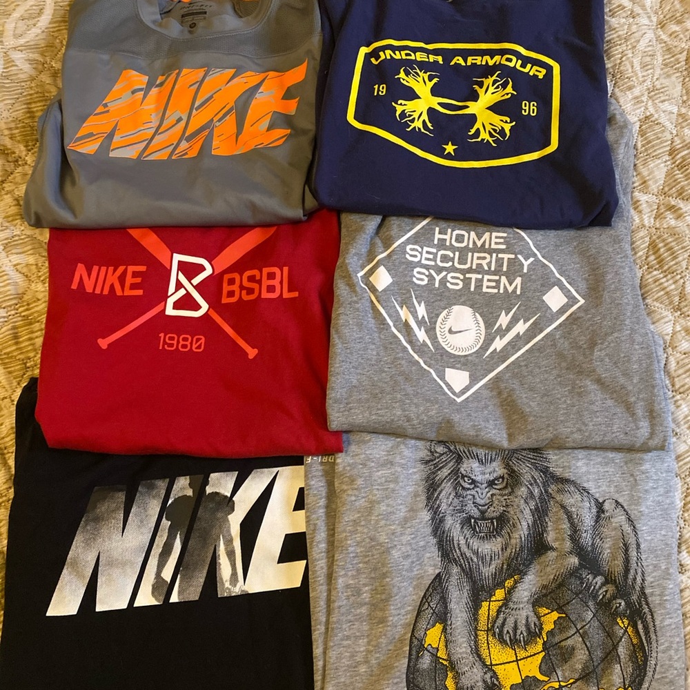 Boys Nike and UA shorts